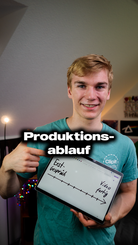 Vorschaubild zum Video: Wie läuft eine Videoproduktion mit Clipit Media in Stuttgart ab